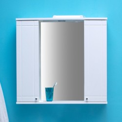 Зеркальный шкаф Sanstar Лира 80 2/дв, белый