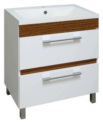 Тумба с умывальником RUNO Зебрано 60 (ум-к "Quatro 60")