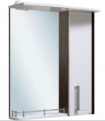 Шкаф зеркальный навесной RUNO Зебрано 75
