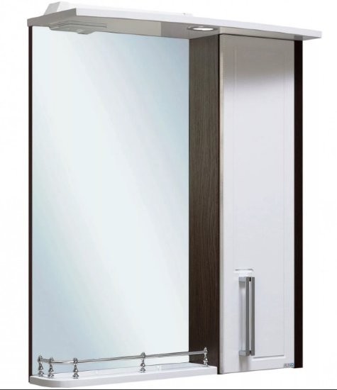 Шкаф зеркальный навесной RUNO Зебрано 75