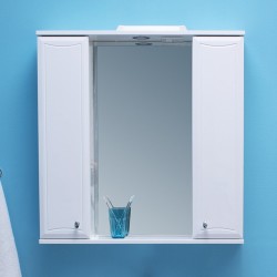 Зеркальный шкаф Sanstar Шармель 90  2/дв, белый