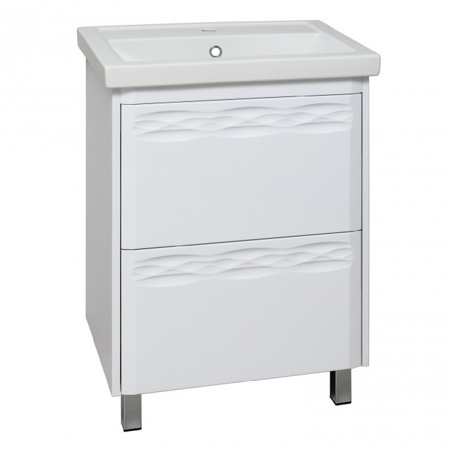 Тумба напольная RUNO Вега 60 с умывальником Фостер 60