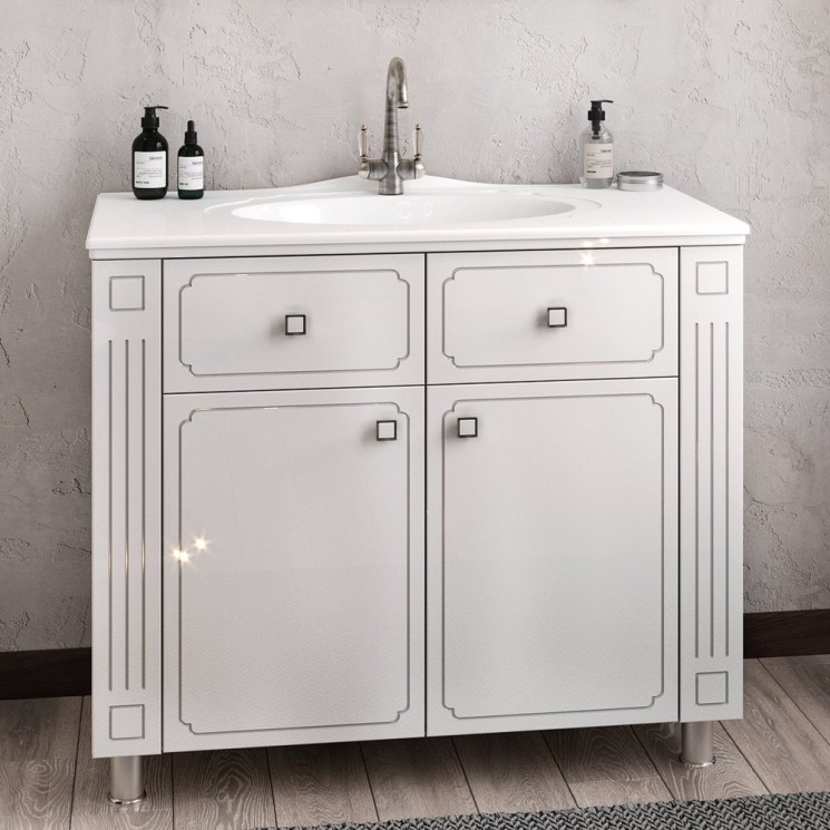 Тумба напольная Sanstar EDELVEIS 100 белая под ум-к Florentina Гармония 100