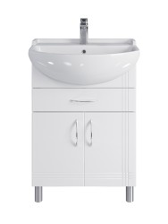 Тумба напольная SanStar Вольга 60 Без раковины для ванной комнаты, белая