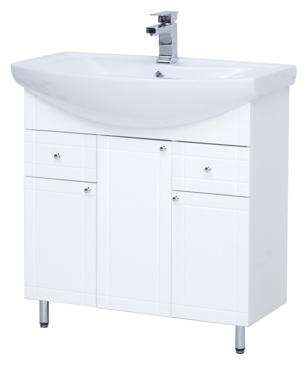 Тумба напольная Sanstar Лира 80 белая под ум-к Балтика 80