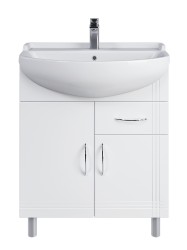 Тумба напольная SanStar Вольга 70 Без раковины для ванной комнаты, белая