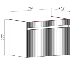 Тумба под раковину Runo крафтовый дуб под умывальник Оскар 75 Модена 75 00-00001427 с ящиками