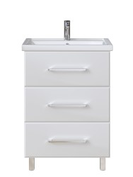 Тумба напольная Sanstar Марио 60 белая под ум-к Фостер 60