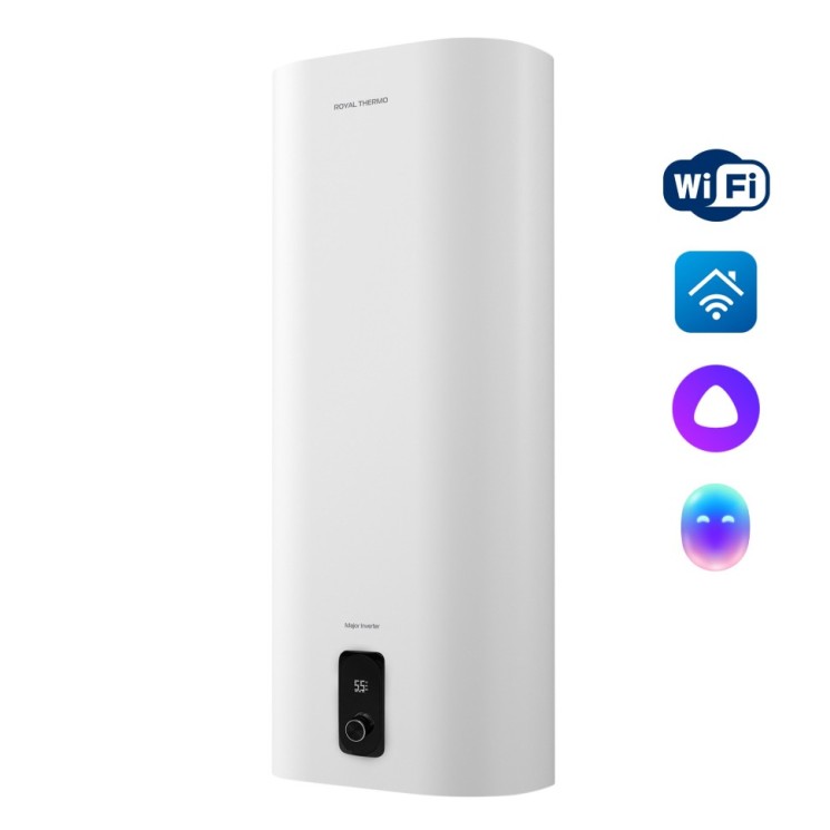 Водонагреватель Royal Thermo RWH 50 Major Inverter Белый Прямоугольный/плоский Нержавеющая сталь мокрый тэн