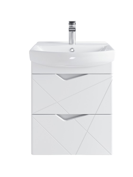 Тумба подвесная SanStar Линни 50 Без раковины для ванной комнаты, белая