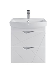 Тумба подвесная SanStar Линни 55 Без раковины для ванной комнаты, белая